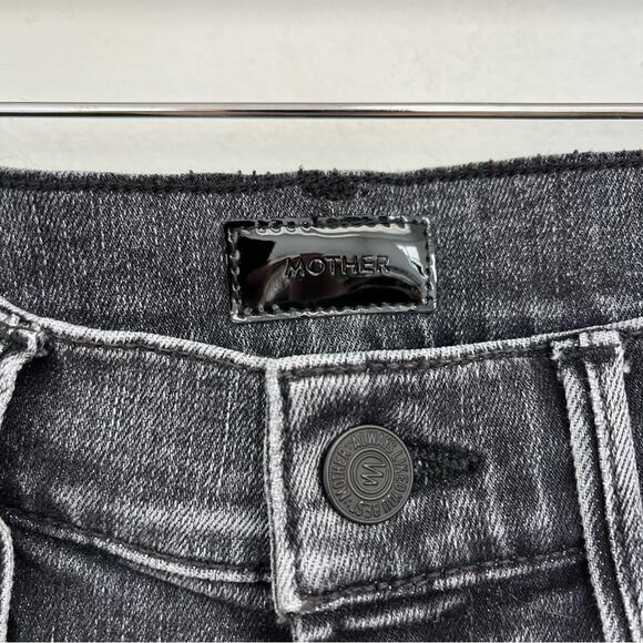 MOTHER High Waisted Rascal Ankle Step Fray Distressed Night Garden - Size 25 - Picture 6 of 14